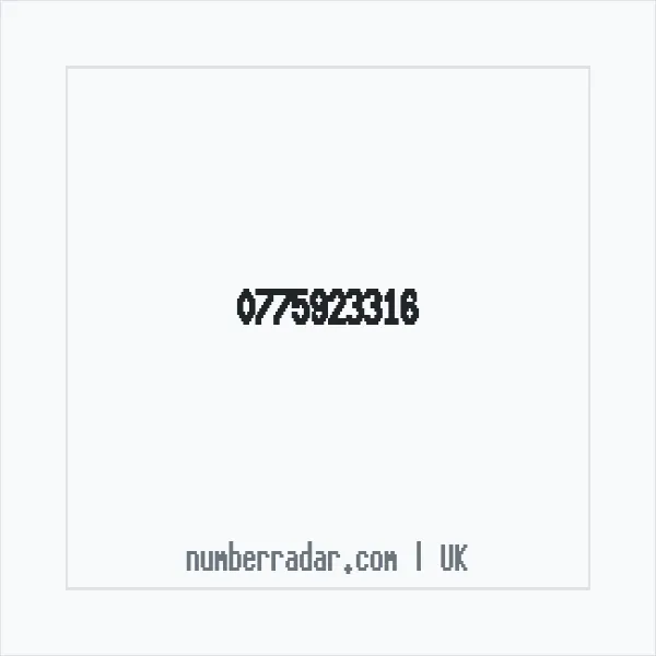 Reverse number check for +44 775923316 — who called me?