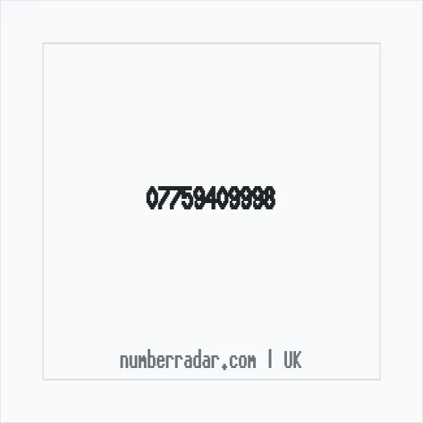 Reverse number check for +44 7759 409998 — who called me?