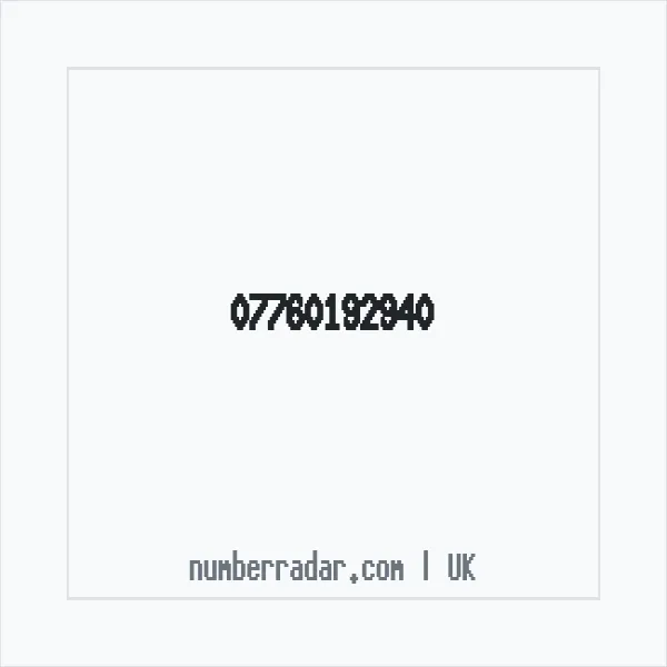 Reverse number check for +44 7760 192940 — who called me?