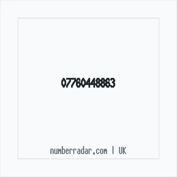 Reverse number check for +44 7760 448863 — who called me?