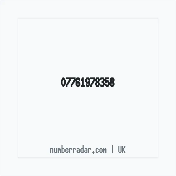 Reverse number check for +44 7761 978358 — who called me?