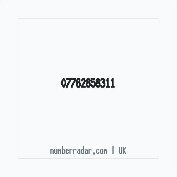 Reverse number check for +44 7762 858311 — who called me?