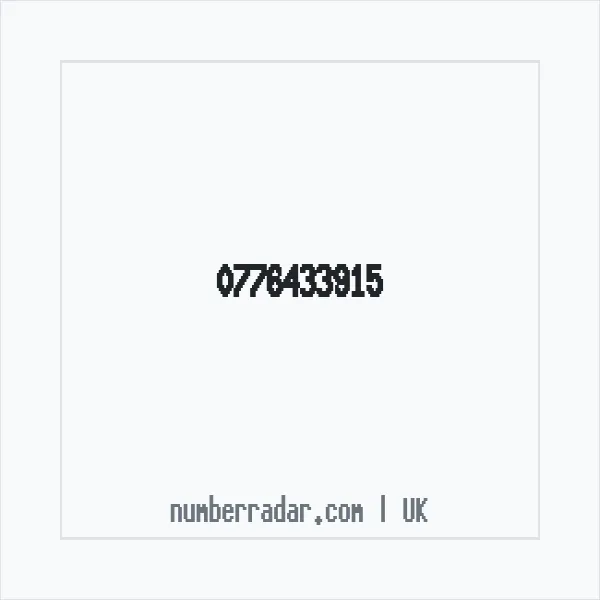 Reverse number check for +44 776433915 — who called me?