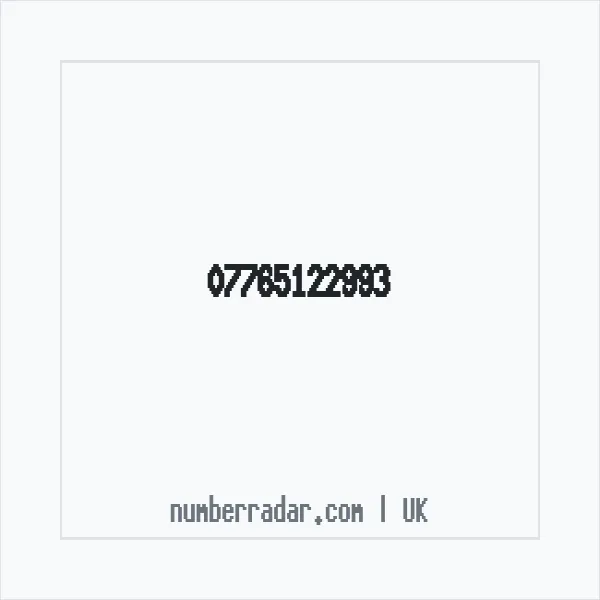 Reverse number check for +44 7765 122993 — who called me?