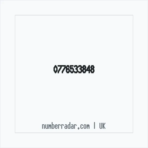 Reverse number check for +44 776533848 — who called me?