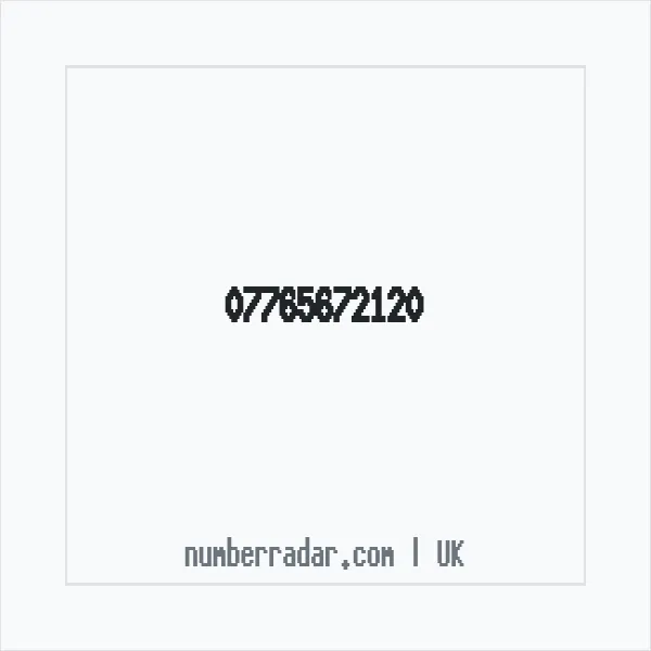 Reverse number check for +44 7765 672120 — who called me?