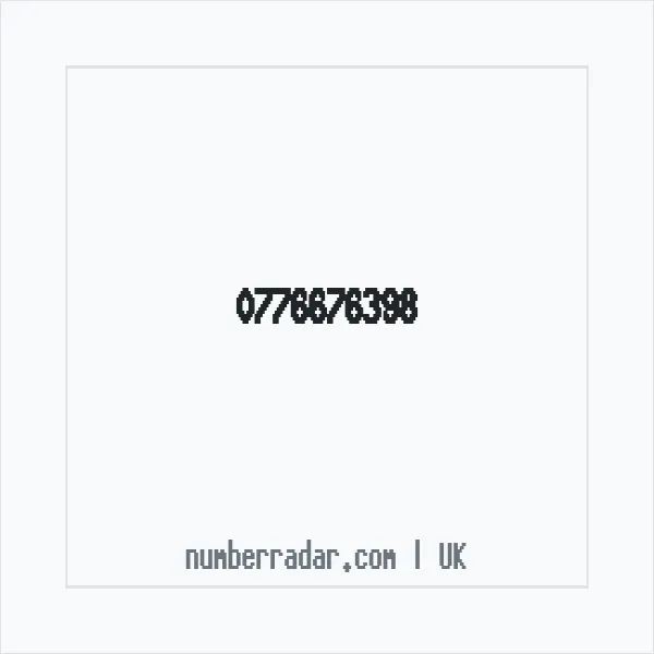Reverse number check for +44 776676398 — who called me?