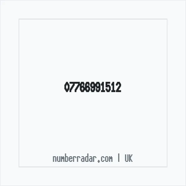 Reverse number check for +44 7766 991512 — who called me?