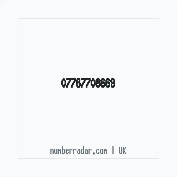 Reverse number check for +44 7767 708669 — who called me?