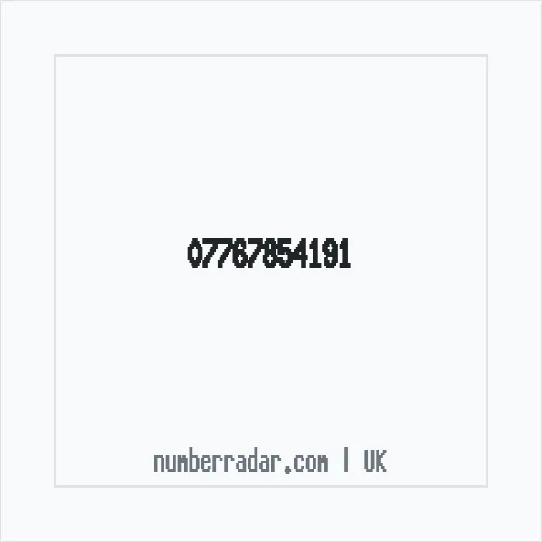 Reverse number check for +44 7767 854191 — who called me?