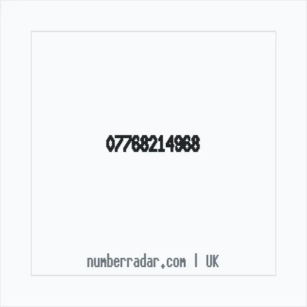 Reverse number check for +44 7768 214968 — who called me?