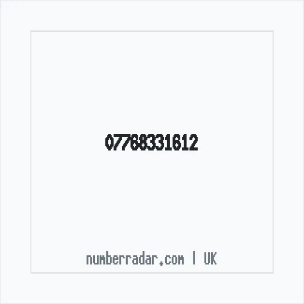 Reverse number check for +44 7768 331612 — who called me?