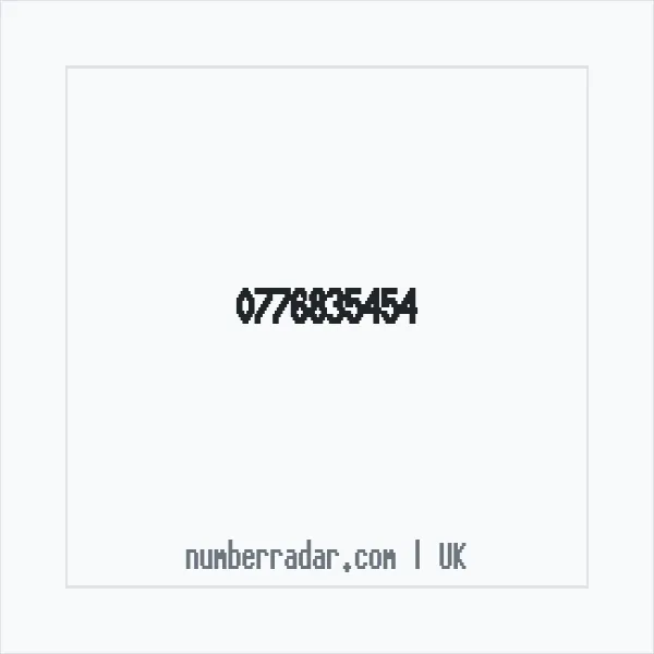 Reverse number check for +44 776835454 — who called me?