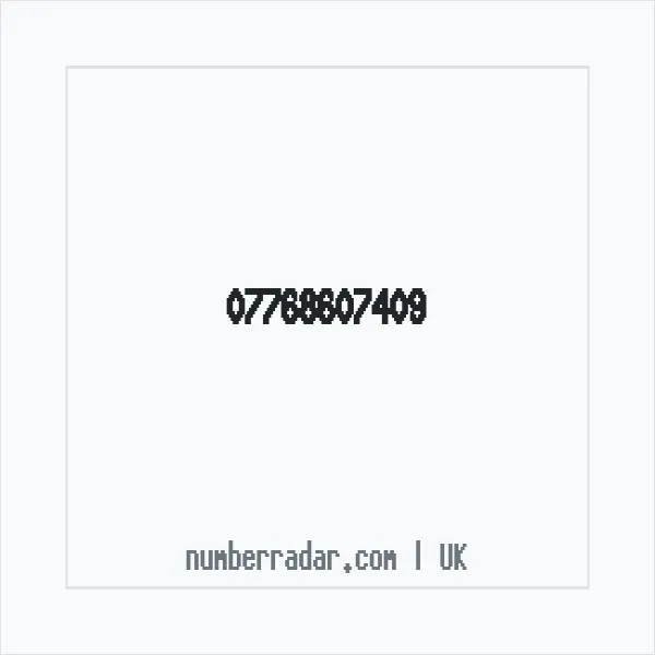 Reverse number check for +44 7768 607409 — who called me?