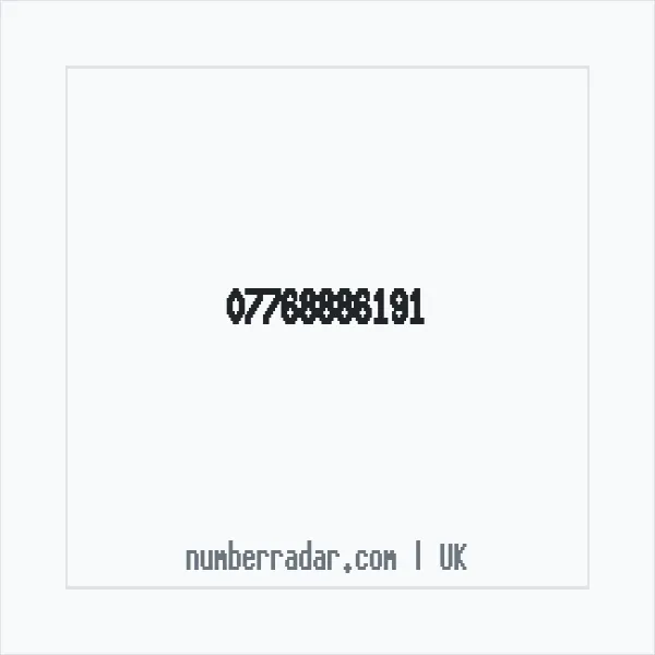 Reverse number check for +44 7768 886191 — who called me?