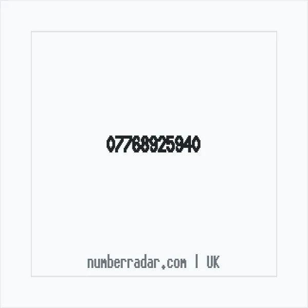 Reverse number check for +44 7768 925940 — who called me?