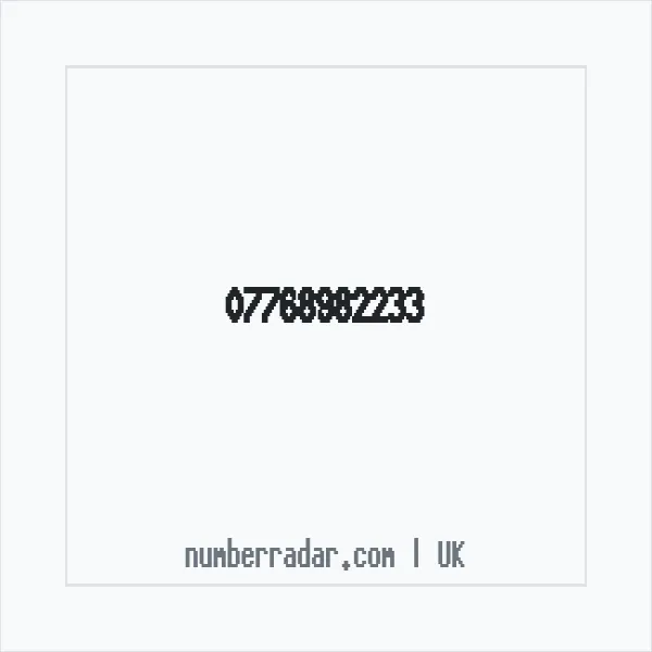 Reverse number check for +44 7768 982233 — who called me?