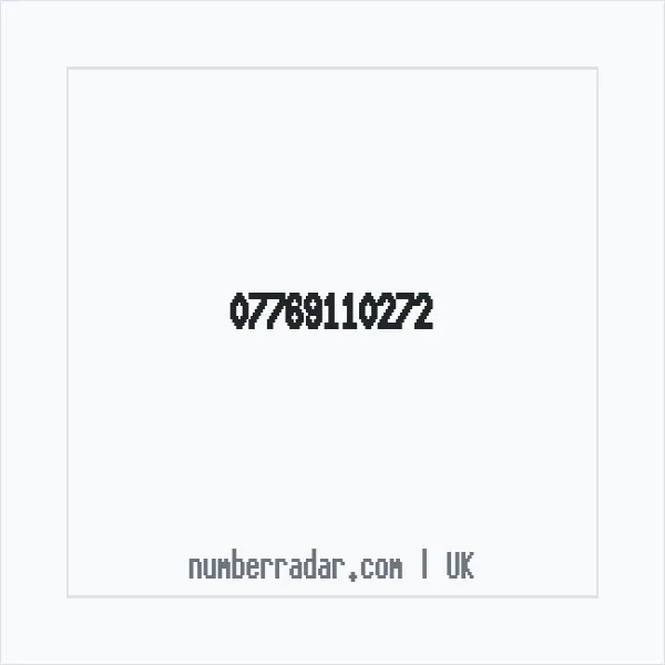 Reverse number check for +44 7769 110272 — who called me?