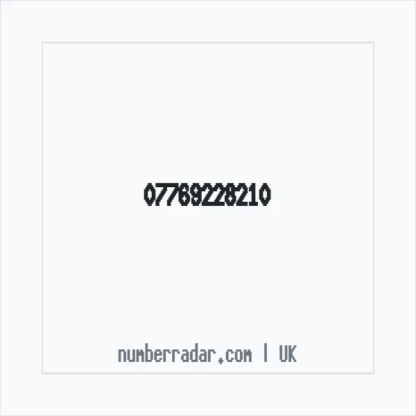 Reverse number check for +44 7769 228210 — who called me?