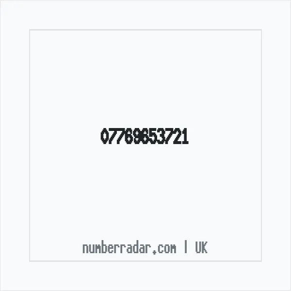Reverse number check for +44 7769 653721 — who called me?