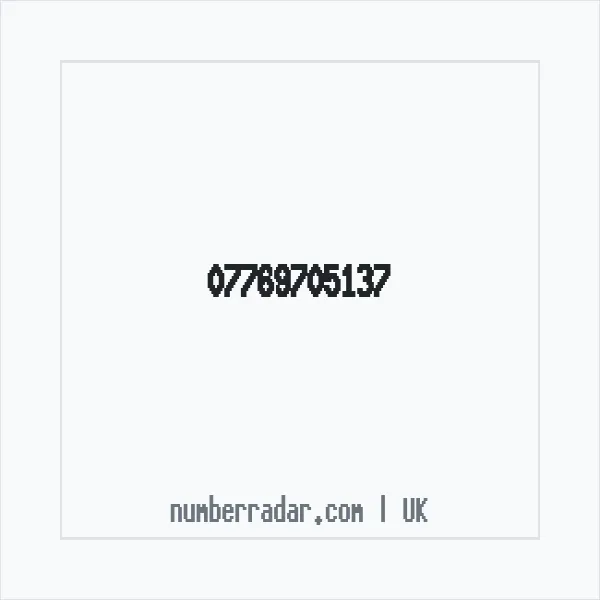 Reverse number check for +44 7769 705137 — who called me?