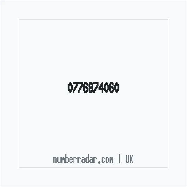 Reverse number check for +44 776974060 — who called me?