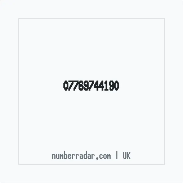 Reverse number check for +44 7769 744190 — who called me?