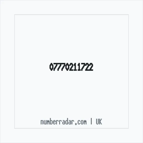 Reverse number check for +44 7770 211722 — who called me?