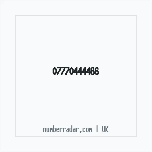 Reverse number check for +44 7770 444466 — who called me?