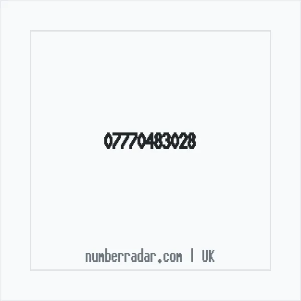 Reverse number check for +44 7770 483028 — who called me?