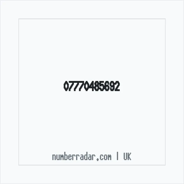 Reverse number check for +44 7770 485692 — who called me?