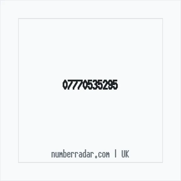 Reverse number check for +44 7770 535295 — who called me?