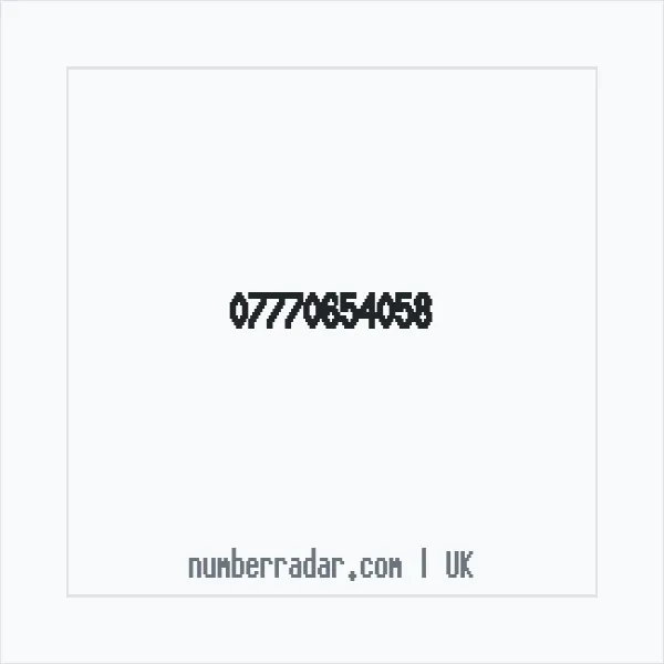 Reverse number check for +44 7770 654058 — who called me?