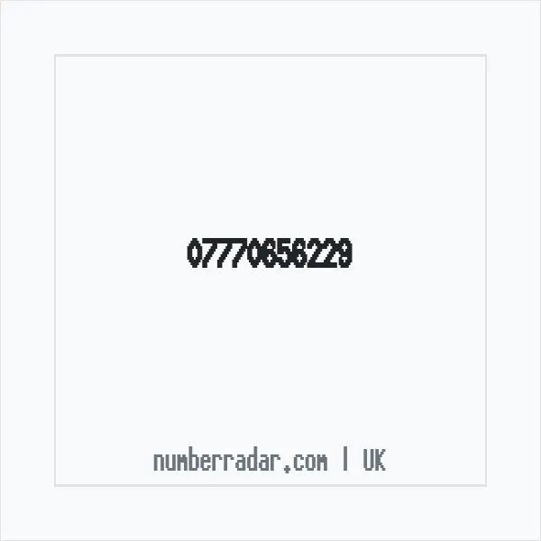 Reverse number check for +44 7770 656229 — who called me?