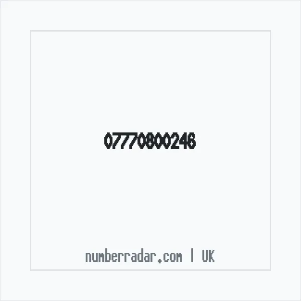 Reverse number check for +44 7770 800246 — who called me?