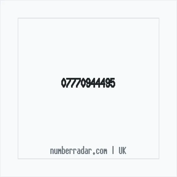 Reverse number check for +44 7770 944495 — who called me?