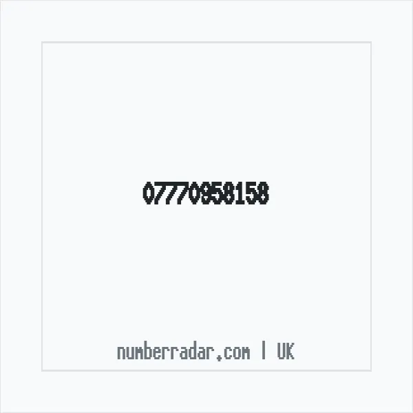 Reverse number check for +44 7770 958158 — who called me?