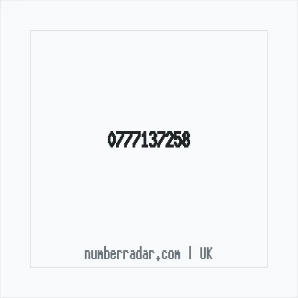 Reverse number check for +44 777137258 — who called me?