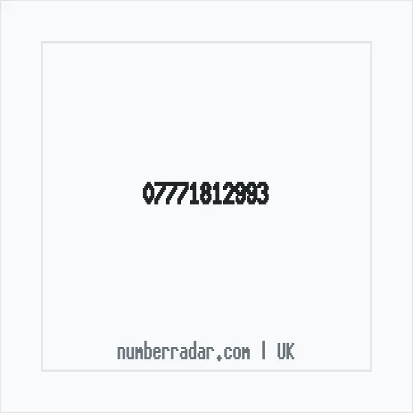 Reverse number check for +44 7771 812993 — who called me?