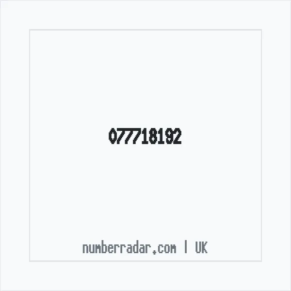 Reverse number check for +44 77718192 — who called me?