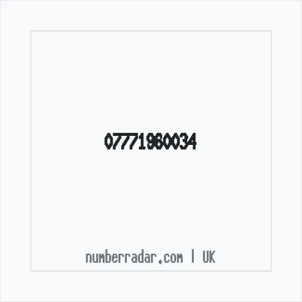 Reverse number check for +44 7771 960034 — who called me?