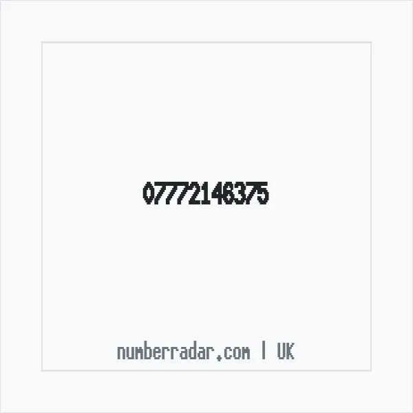Reverse number check for +44 7772 146375 — who called me?