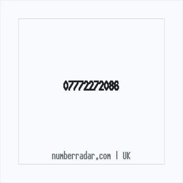 Reverse number check for +44 7772 272086 — who called me?