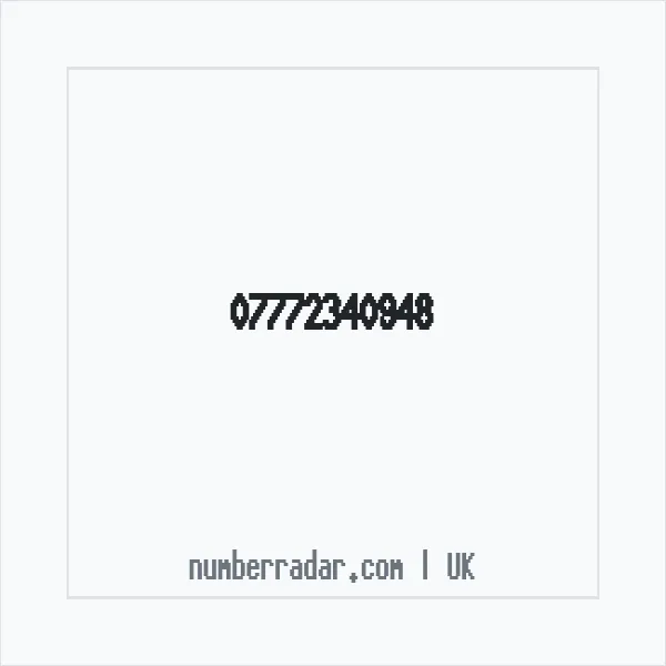 Reverse number check for +44 7772 340948 — who called me?