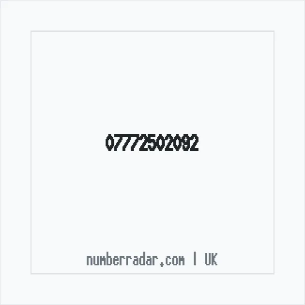Reverse number check for +44 7772 502092 — who called me?