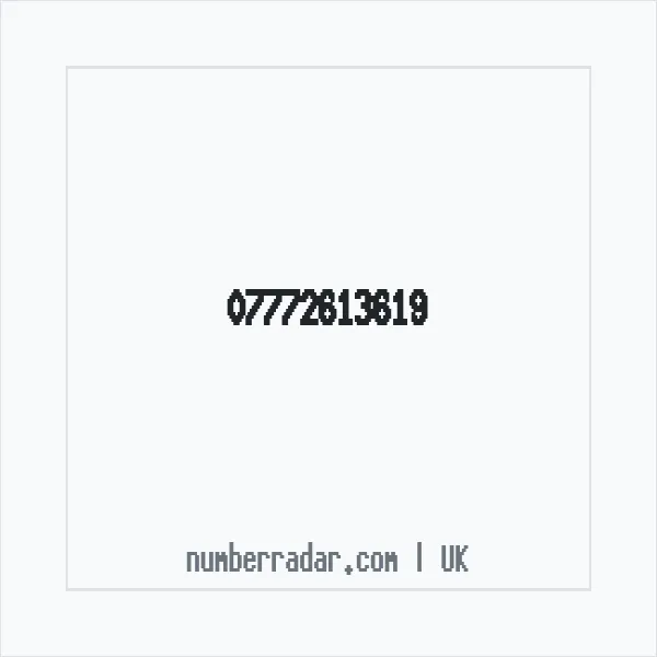 Reverse number check for +44 7772 613619 — who called me?