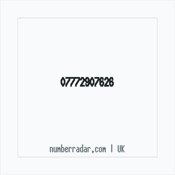 Reverse number check for +44 7772 907626 — who called me?