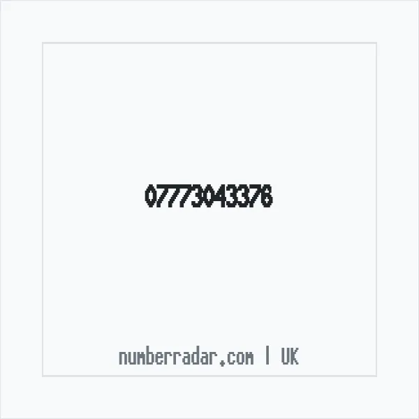 Reverse number check for +44 7773 043376 — who called me?