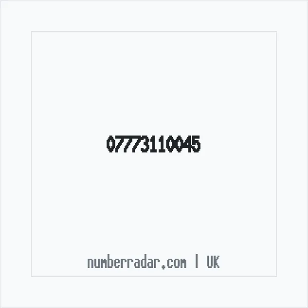 Reverse number check for +44 7773 110045 — who called me?