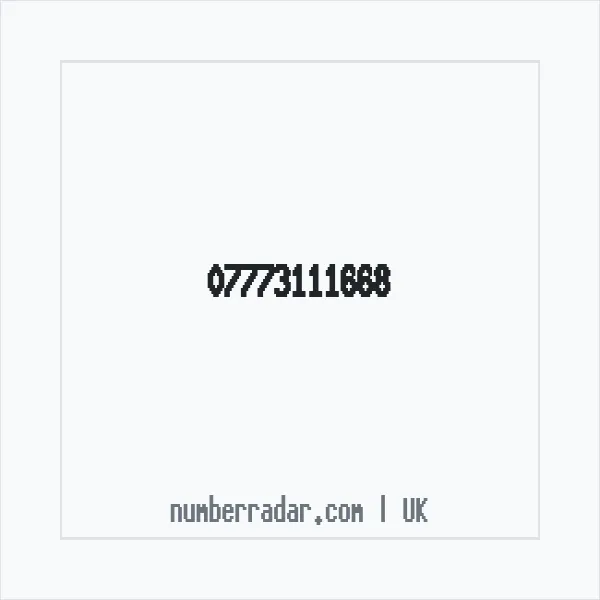 Reverse number check for +44 7773 111668 — who called me?